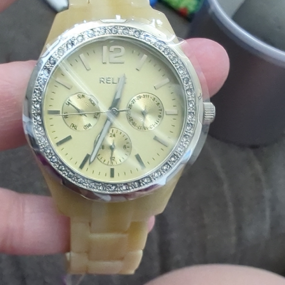 Relic Women's Tan Watch with Silver Details